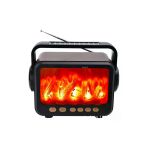 Solar Panelli Şömine Nostaljik Görünümlü Bluetooth Hoparlör Ve Fenerli Mp3 Çalar Radyo Müzik Kutusu