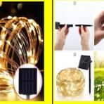 Solar Peri Led 20M 200 Led Gun Isigi Bahce Aydinlatma Dekorasyon Gunes Enerjili