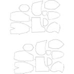 Solar Sanc Hafıza Ayısı Dikiş Deseni, 10&15 Inç Hafıza Ayısı Şablon Cetvel Seti (Yurt Dışından) - Kırtasiye / Okul / Malzeme
