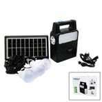 Solar Seyyar Panelli - Fiş Şarjlı 2in1 Dikey Model El Feneri - 3 Parça Ampul Kablolu - Powerbank GO50604257270