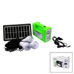 Solar Seyyar Panelli - Fiş Şarjlı 2In1 Yatay - Düz Model El Feneri - 3 Parça Ampul Kablolu - Powerbank (4172)