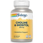 Solaray Choline & Inositol 250 Mg Healthy Fat Metabolism, Brain Support 100 Vegcaps