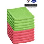 Solare Microjet Mikrofiber Temizlik Bezi 40X40CM 5 Adet Yeşil 5 Adet Kırmızı - Mavi