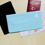 Solaress Happy Travel Pvc Deri Telefon Cüzdanı El Çantası Mavi