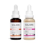 Solaris 30 ml C Vitamin Cilt Bakım Serumu ve 30 ml Kolajen Cilt Bakım Serumu