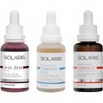 Solaris Cilt Tonu Eşitleyici Aha %10 + Bha %2 Serum 30 ml ve Hyaluronik Asit Serum 30 ml ve Leke Karşıtı C Vitamini Serum 30 ml