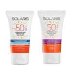 Solaris Tüm Cilt Tipleri İçin SP50+ 50 ml Güneş Kremi+Leke Karşıtı SPF50+ 50 ml Güneş Kremi