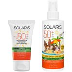 Solaris Yağlı Cilt Tipleri İçin Jel Güneş Kremi SPF 50+ (50 ml) ve Çocuk Güneş Kremi Sprey SPF 50+ (150 ml)