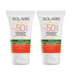 Solaris Yağlı Cilt Tipleri İçin Mat Bitişli SPF50+ 2x50 ml Jel Güneş Kremi