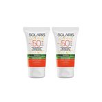 SOLARIS Yağlı Cilt Tipleri İçin Mat Bitişli Yaşlanma Karşıtı Jel Güneş Kremi SPF 50+ (50 ml) x 2 Adet