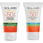Solaris Yağlı Ciltler İçin Jel Güneş Kremi Mat Spf 50+ 50 ml ve Yaşlanma Karşıtı Güneş Kremi Spf 50+