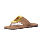 Solaud Flip Flop Kahverengi Hafif Rahat Kadın Terlik