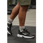 SOLAZER Erkek Siyah Beyaz Sneaker Günlük Spor Ayakkabı 041