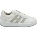 Solazer Kadın Bej Ortopedik Taban Cilt Sneaker 037 - Beyaz - Gri