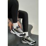 SOLAZER Kadın Siyah Desenli Sneaker Günlük Rahat Spor Ayakkabı 049