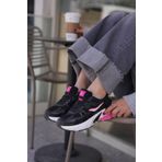 SOLAZER Kadın Siyah Pembe Sneaker Günlük Spor Ayakkabı 044