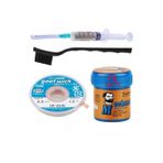 Solder Paste Mechanic 138 Derece Krem Lehim 42G Sıvı Lehim Ve Flux Lehim Toplama Fırça Seti 2,5Mm 4Lü