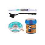 Solder Paste Mechanic 138 Derece Krem Lehim 42G Sıvı Lehim Ve Flux Lehim Toplama Fırça Seti 3,5Mm 4Lü