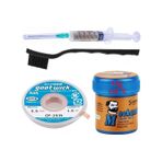 Solderpaste Mechanic 138 Derece Krem Lehim 42g Sıvı Lehim Ve Flux Lehim Toplama Fırça Seti 2,5mm 4lü