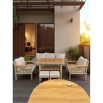 Sole Balkon Takımı, Cappuccino Bahçe Takımı 5+1 Masa 70x110 3lü Koltuk 70x180 Tekli Koltuk 70x70 Gri
