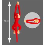 Sole Elleri Yapışan Oyun Ve Uyku Arkadaşı 70 Cm Peluş Maymun Oyuncak - Hediyelik - Aksesuar Ve Süs - Oyun Ve Uyku Arkadaşı (Kırmızı)