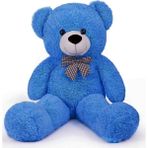 Sole Oyuncak 80 cm Papyonlu Peluş Ayıcık- Ithal Kumaş - Premium Koleksiyon Hediyelik Ayı (% 100 Yerli) - Mavi