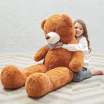 Sole Peluş 120 cm Papyonlu Sevimli Ayı - Sevgiliye Özel % 100 Yerli Pelüş Ayıcık - Kahverengi