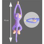 SOLE Peluş Maymun, Elleri Yapışabilen Uyku ve Oyun Arkadaşı -70 cm - Mor