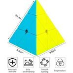 Sole Q1 Ming S2 3x3 Pyraminx Profesyonel Üçgen Rubik Zeka Küpü