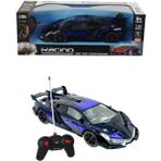 Sole Şarjlı, Işıklı Kumandalı Spor Lamborghini, Farları Yanan Spor Araba 1:14 - Mavi