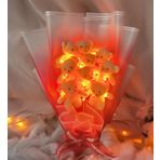 SOLE Sevgiliye Özel Kalp Led Işıklı Elegance 9 Peluş Ayıcık Buketi