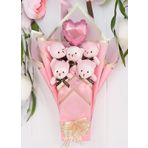 Sole Sevgiliye Özel Pembe Konsept Balonlu Romantik Peluş Ayıcık Buketi