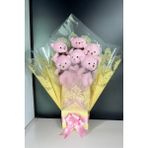 Sole Sevgiliye Özel: Romantik Dantelli Konsept Pembe Peluş Ayıcık Buketi - 10