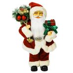 SOLE Yılbaşı Süsü Noel Baba Biblo Figür Büyük Boy 32cm - Hediyeleri ve Çuvalı ile...