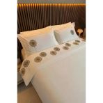 Solea Nakışlı 6 Parça Nevresim Takımı Krem