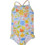 Soleda Uv Korumalı Hızlı Kuruyan Kız Bebek Çocuk Mayosu Underwater Salad - Renkli - 0 - 2 Yaş