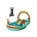 Solemia 62002 Pompalı- Bestway 53093 Orman Temalı Kaydıraklı, Fıskiyeli Aksesuarlı Şişme Eğlence Havuzu