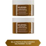 Solemiel 2'li Onarıcı ve Besleyici Castor & Batana Yağı İçeren Saç Dökülmesine Karşı Saç Bakım Maskesi 250 ml - Sarı