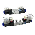 Solenoid Valf Bobini, 1 adet 4V220-08 4V320-10 4V420-15 Solenoid Valf 2 Pozisyon 5 Portlu Pnömatik Hava Valfleri DC12V DC24V AC110V AC220V Çift Bobin Boyutu: AC220V (Sadece 4V120-06, AC220V 20 V