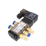 Solenoid Valf Bobini, 4V110-06, 5 Yollu Pnömatik Solenoid Valf, 2 Konumlu, Gaz Manyetik Solenoid Valf, 12 V, 24 V, 220 V, 4 mm Bobin, 6 mm, 8 mm, Hortum (Renk: 4V1