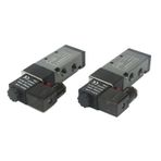 Solenoid Valf Makarası, Solenoid Valf 4V210-08 Normalde Kapalı Pnömatik Solenoid Valf 2 Pozisyonlu 5 Geçiş Pilot Bobin Şalter Valfli (DC12V, 4V110-06)