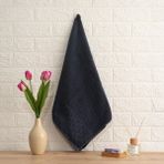 Soley | Alana | Extra Yumuşak Pamuklu Pirinç Örgü El Havlusu - 50 x 90 cm - Antrasit