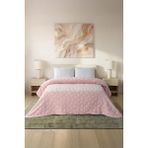 Soley Amore | Emboss Kabartmalı Kalpli Tek Kişilik Battaniye | 160X220 cm - Pudra - 160 x 220 cm