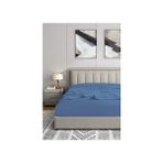 Soley | Jersey | %100 Doğal Pamuklu Çift Kişilik 180 x 200 Lastikli Çarşaf - İndigo Mavisi - 180 x 200 cm