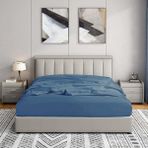 Soley | Jersey | %100 Doğal Pamuklu Çift Kişilik 200 x 200 Lastikli Çarşaf - İndigo Mavisi - 200 x 200 cm