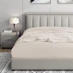 Soley | Jersey | %100 Doğal Pamuklu Tek Kişilik 120 x 200 Lastikli Çarşaf - Ekru - 120 x 200 cm