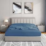 Soley | Jersey |%100 Pamuk Çift Kişilik 140 x 200 Lastikli Çarşaf İndigo Mavi