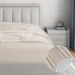Soley | Jersey | Doğal Pamuklu Tek Kişilik 100 x 200 Lastikli Çarşaf - Ekru - 100 x 200 cm