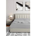 Soley Jersey Gri %100 Pamuk Çift Kişilik 200x200 cm Lastikli Çarşaf