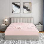 Soley Jersey Pudra %100 Pamuk Çift Kişilik 200x200 cm Lastikli Çarşaf